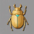 Goldener Skarab&auml;us mit t&uuml;rkiser Akzentlinie - Cleobetra Casino Bonus-Symbol