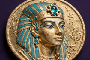 Cleopatras Gold Slot mit K&ouml;nigingesicht auf goldener M&uuml;nze - Pragmatic Play bei Cleobetra